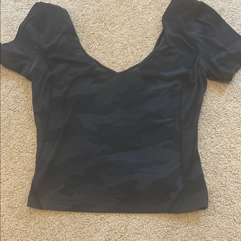 Lululemon Black Camouflage align shirt